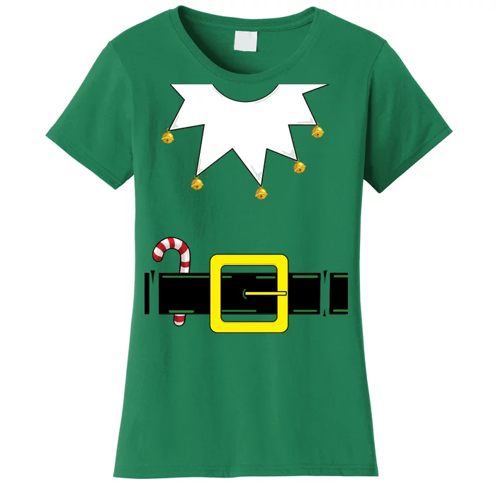 Elf Costume With Candy Cane Women's T-Shirt