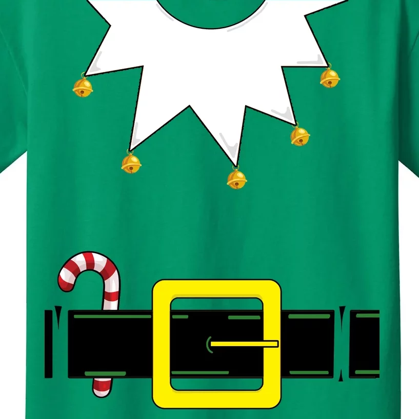 Elf Costume With Candy Cane Kids T-Shirt