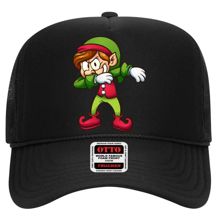 Elf Dabbing High Crown Mesh Trucker Hat