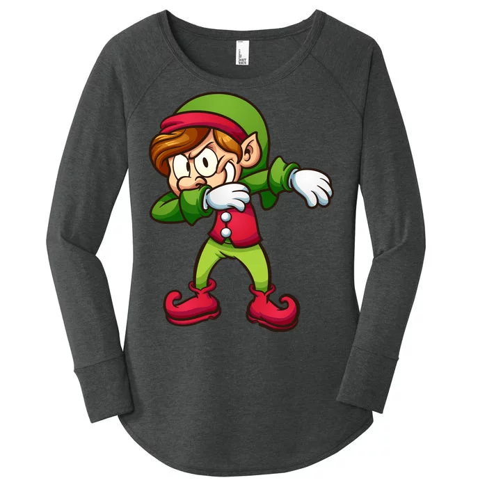 Elf Dabbing Women's Perfect Tri Tunic Long Sleeve Shirt