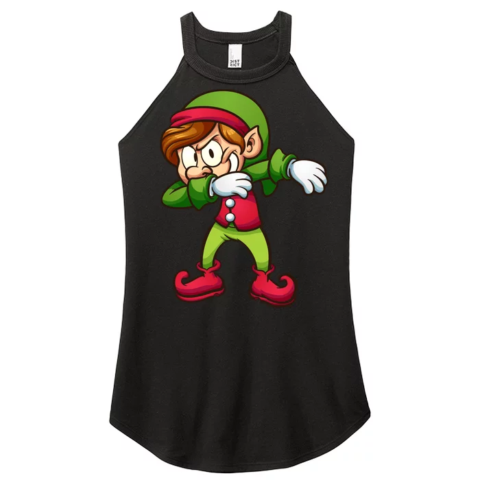 Elf Dabbing Women’s Perfect Tri Rocker Tank