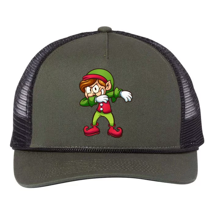 Elf Dabbing Retro Rope Trucker Hat Cap