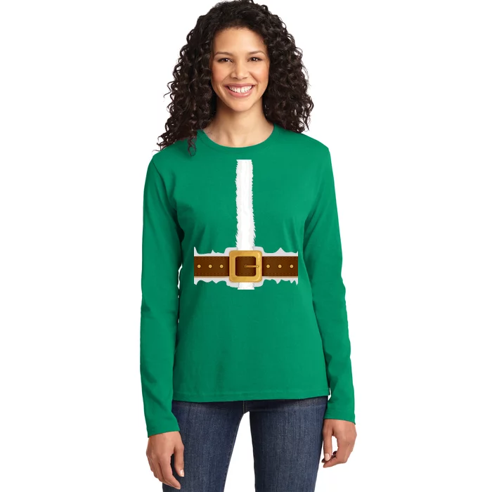 Elf Santa Suit Top Ladies Long Sleeve Shirt