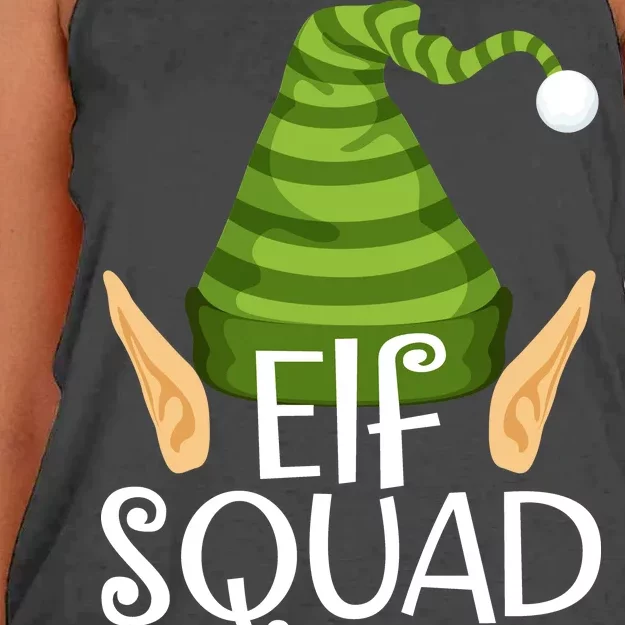 Elf Squad Christmas Women's Knotted Racerback Tank