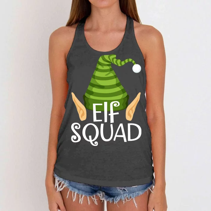 Elf Squad Christmas Women's Knotted Racerback Tank