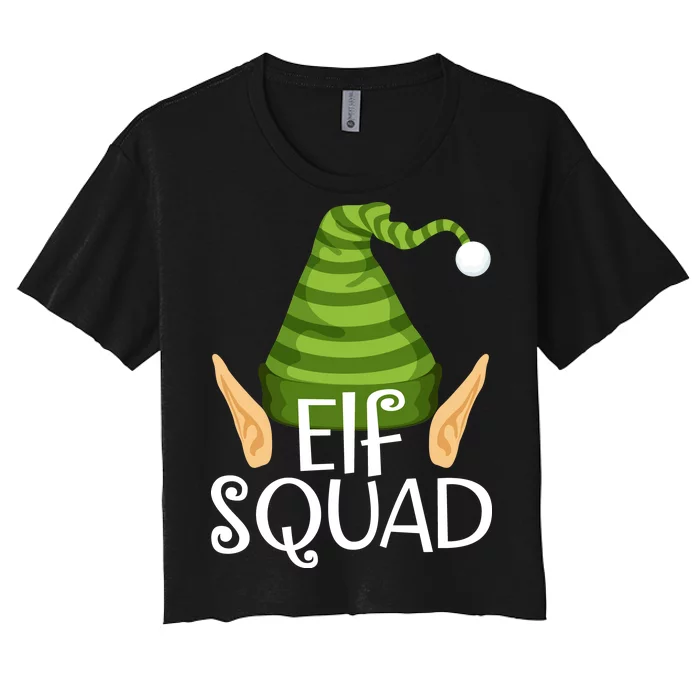 Elf Squad Christmas Women's Crop Top Tee