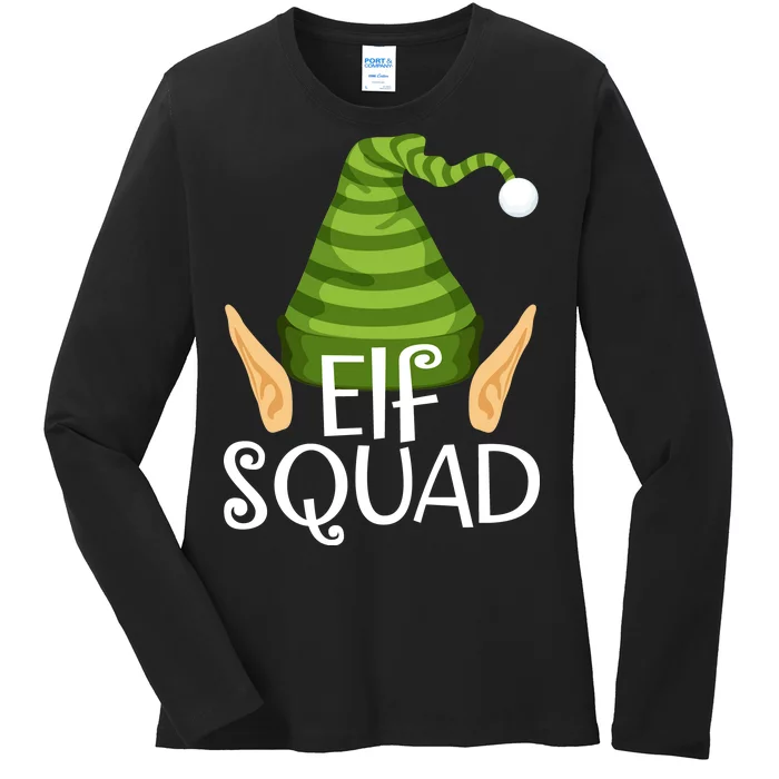 Elf Squad Christmas Ladies Long Sleeve Shirt