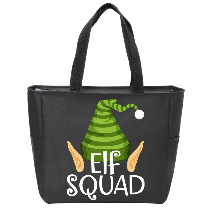 Elf Squad Christmas Zip Tote Bag