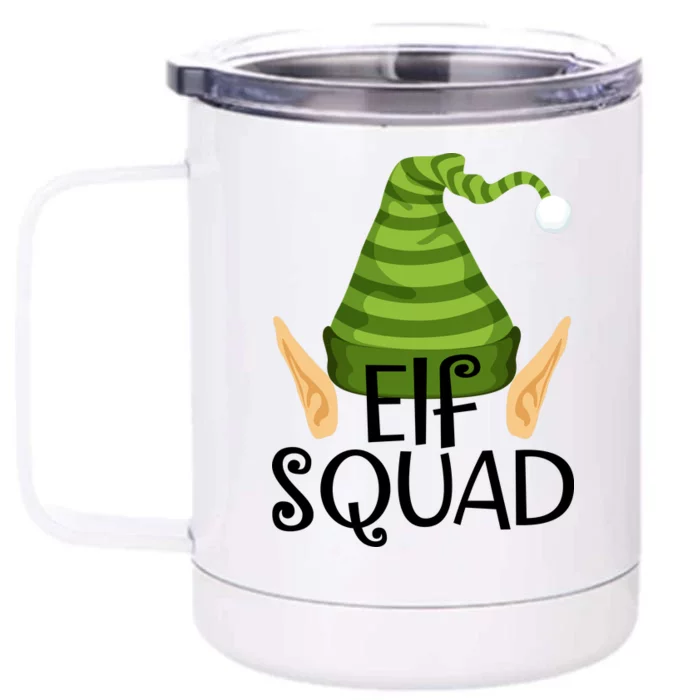 Elf Squad Christmas Front & Back 12oz Stainless Steel Tumbler Cup