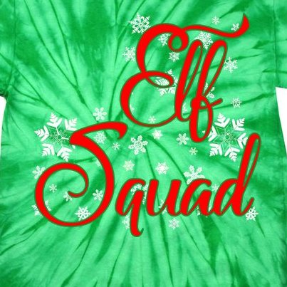 Elf Squad Funny Christmas Elf Tie-Dye T-Shirt
