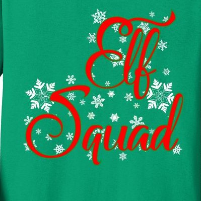 Elf Squad Funny Christmas Elf Kids Long Sleeve Shirt