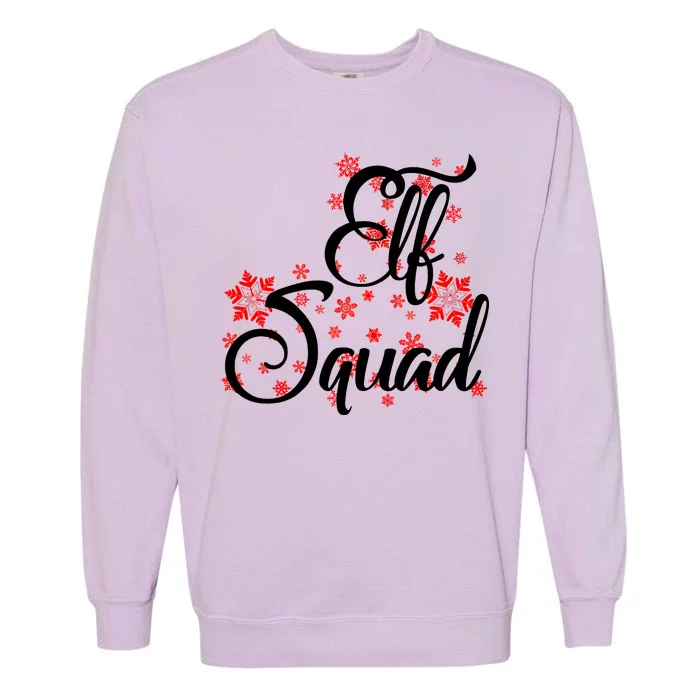 Elf Squad Funny Christmas Elf Garment-Dyed Sweatshirt