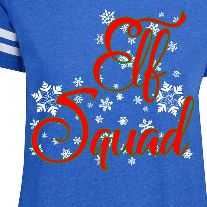 Elf Squad Funny Christmas Elf Enza Ladies Jersey Football T-Shirt