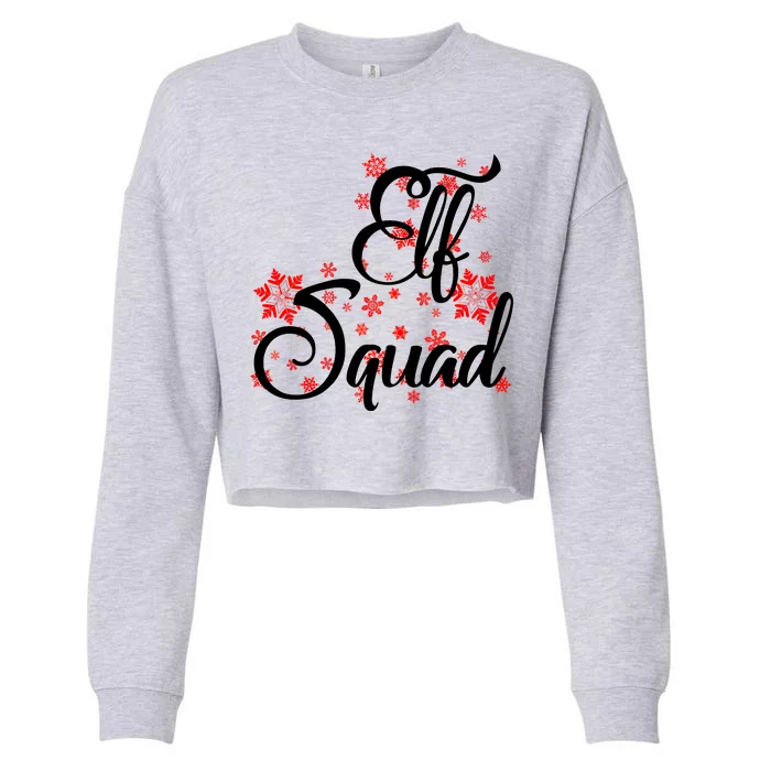 Elf Squad Funny Christmas Elf Cropped Pullover Crew