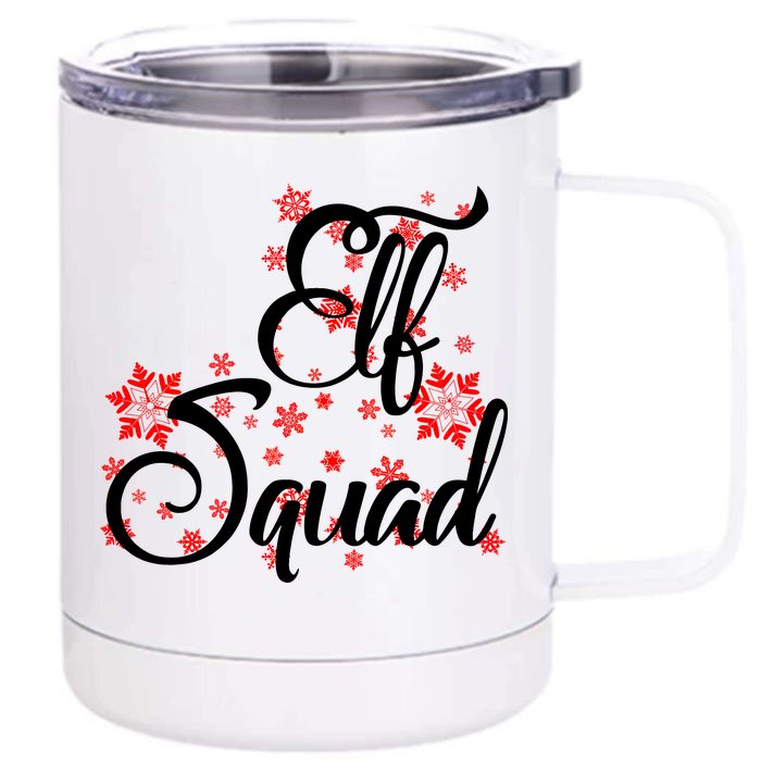 Elf Squad Funny Christmas Elf Front & Back 12oz Stainless Steel Tumbler Cup