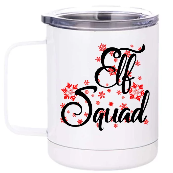 Elf Squad Funny Christmas Elf Front & Back 12oz Stainless Steel Tumbler Cup