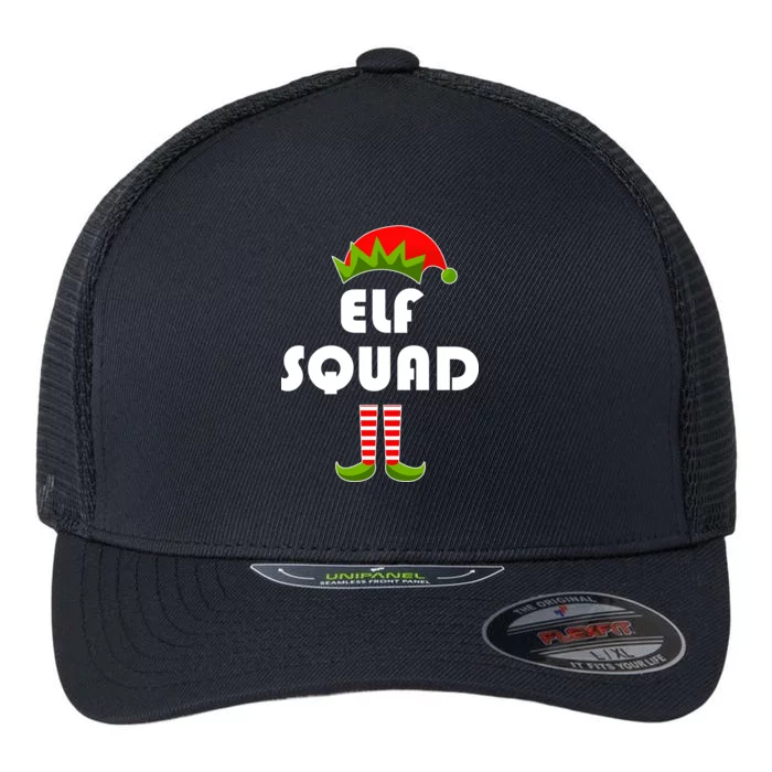 Elf Squad Funny Christmas Elves Flexfit Unipanel Trucker Cap