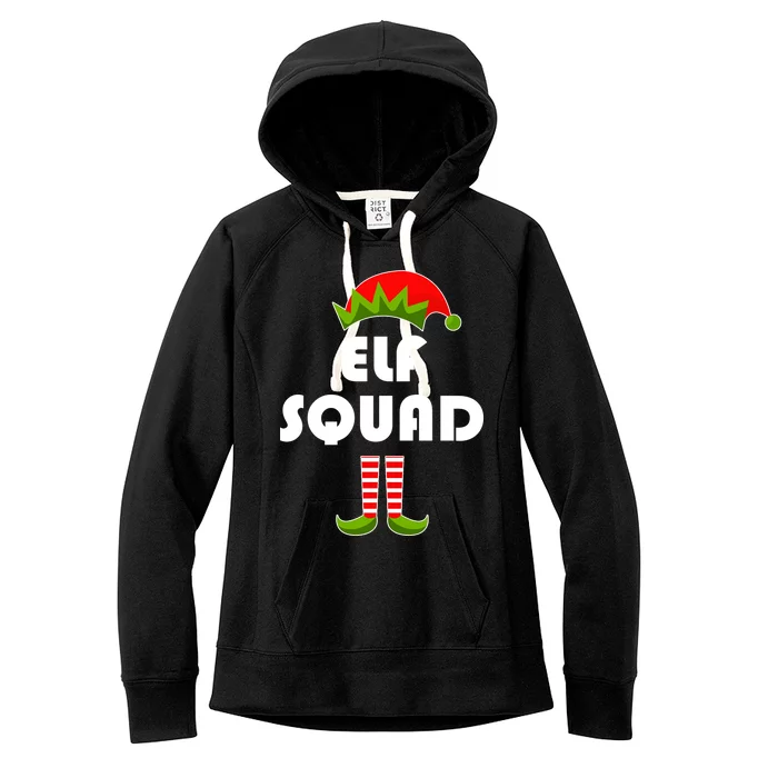 Elf Squad Funny Christmas Elves Women's Fleece Hoodie