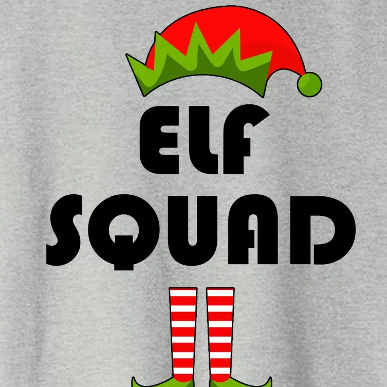 Elf Squad Funny Christmas Elves Women's Crop Top Tee