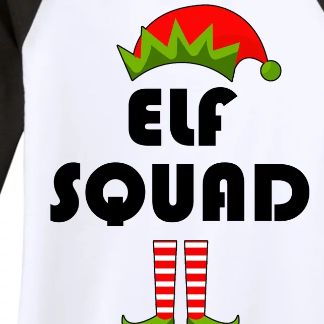 Elf Squad Funny Christmas Elves Women's Tri-Blend 3/4-Sleeve Raglan Shirt