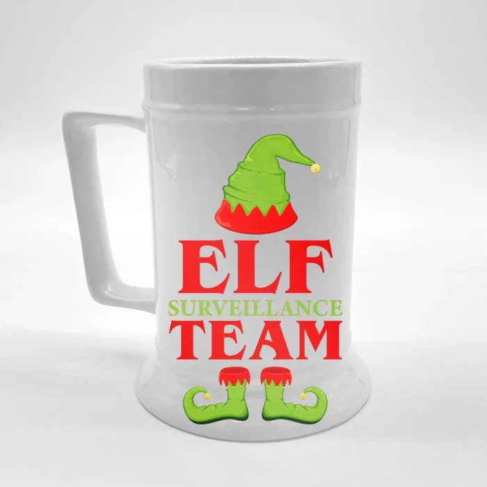 Elf Surveillance Team Front & Back Beer Stein