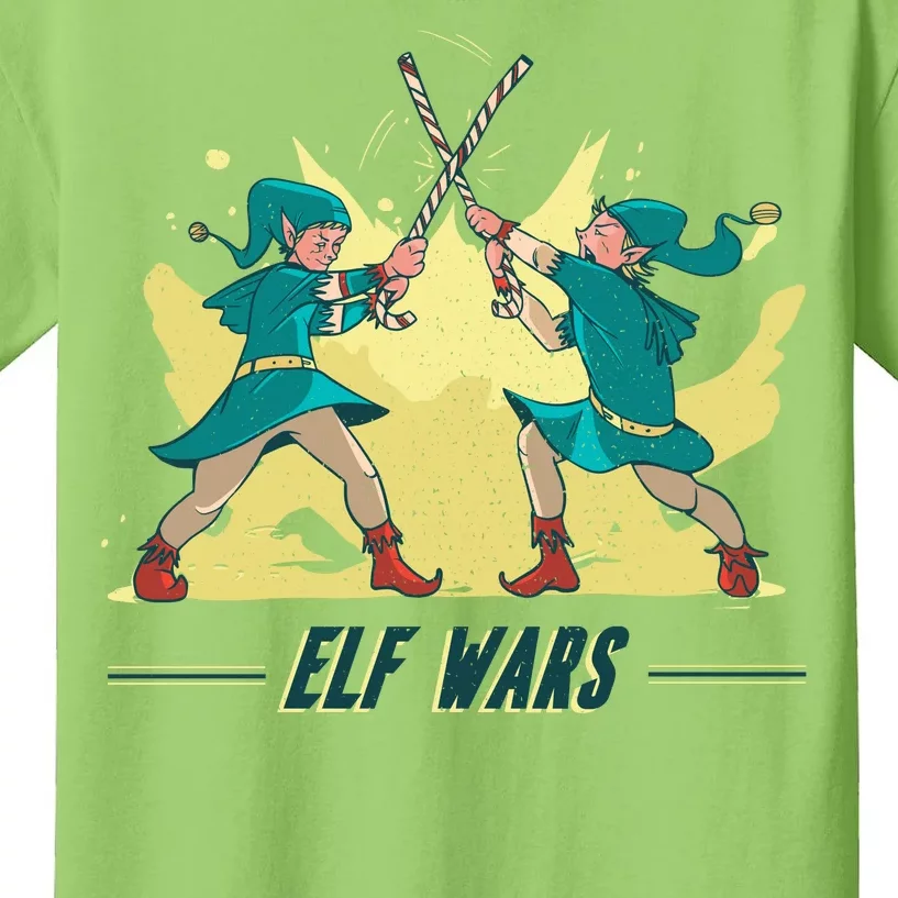 Elf Wars Funny Christmas Kids T-Shirt