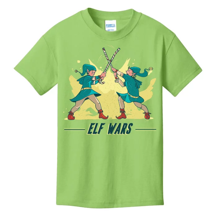 Elf Wars Funny Christmas Kids T-Shirt