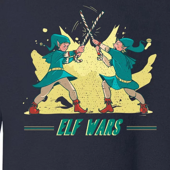 Elf Wars Funny Christmas Toddler Sweatshirt