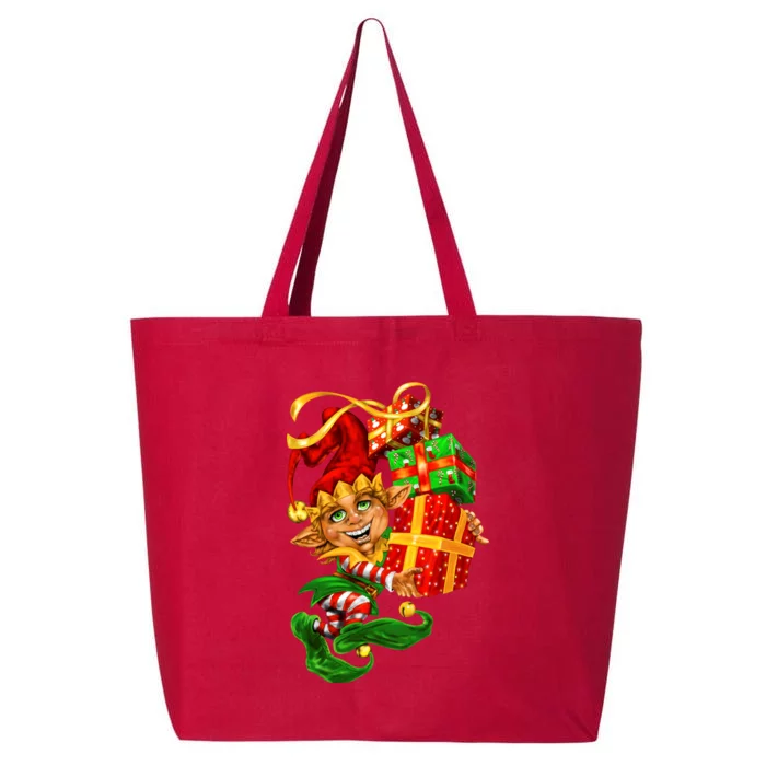 Elf With Stack Of Gifts 25L Jumbo Tote