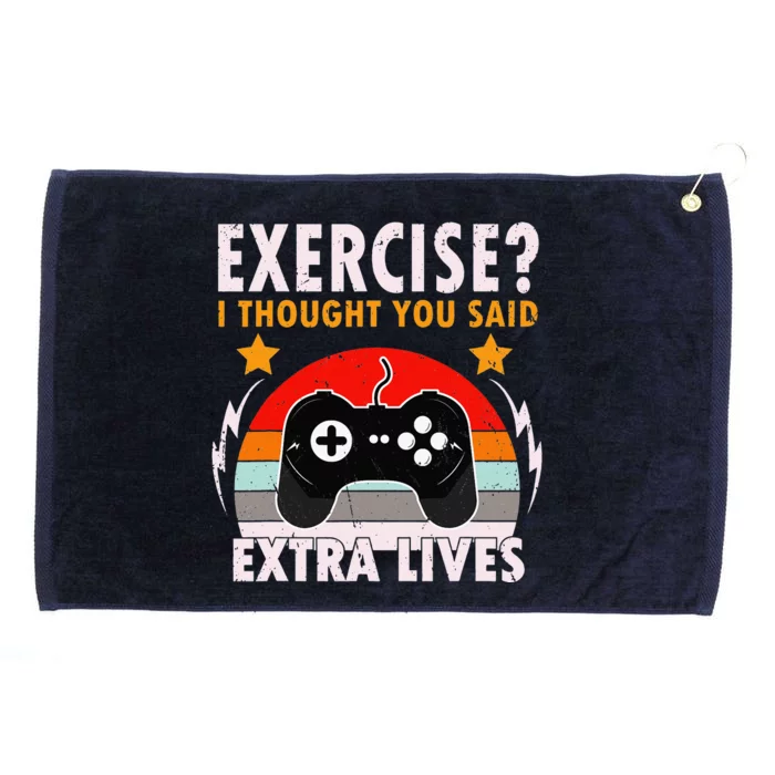 Extra Lives Funny Video Game Controller Retro Gamer Grommeted Golf Towel