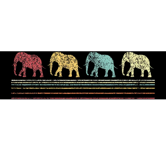 Elephant Lover Funny Elephant Retro Bumper Sticker