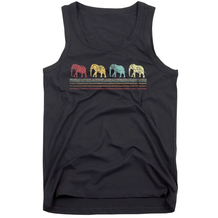 Elephant Lover Funny Elephant Retro Tank Top