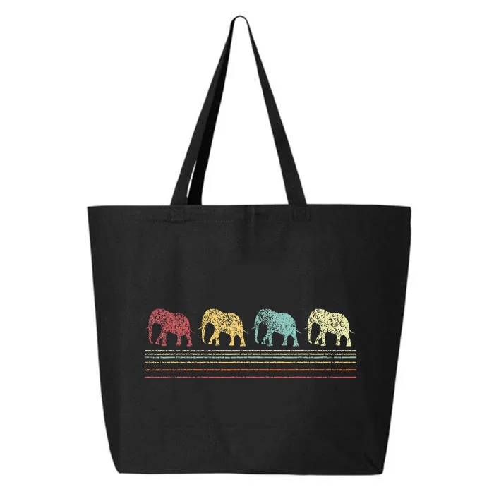 Elephant Lover Funny Elephant Retro 25L Jumbo Tote