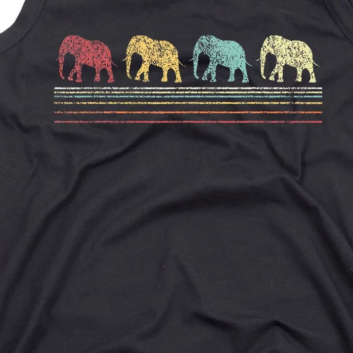 Elephant Lover Funny Elephant Retro Tank Top