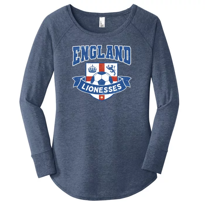 England Lionesses Football Badge (04) Women's Perfect Tri Tunic Long Sleeve Shirt