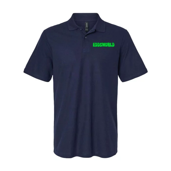 Eddsworld Logo Greenlime Softstyle Adult Sport Polo