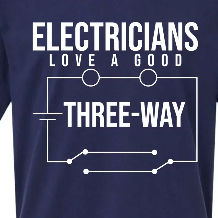 Electrician Love Good Three Way Sparky Wires Meaningful Gift Sueded Cloud Jersey T-Shirt