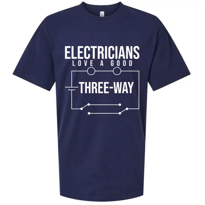 Electrician Love Good Three Way Sparky Wires Meaningful Gift Sueded Cloud Jersey T-Shirt