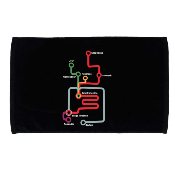 Esophagus Liver Gallbladder Pancreas Stomach Small Intestine Microfiber Hand Towel