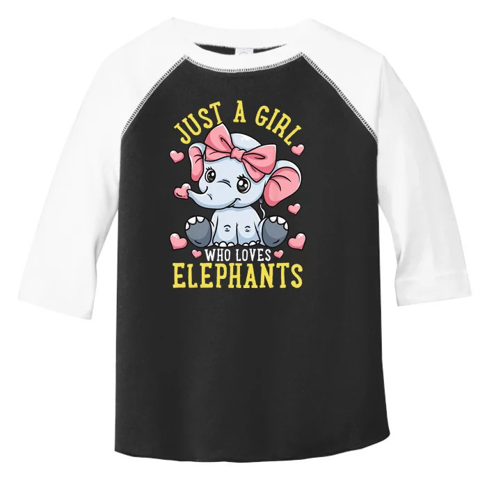 Elephant Lover Gift Just A Who Loves Elephants Toddler Fine Jersey T-Shirt