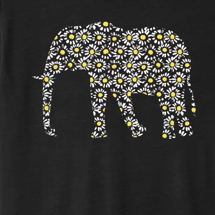 Elephant Lovers Graphic Design Daisy Flower Print Theme Gift ChromaSoft Performance T-Shirt