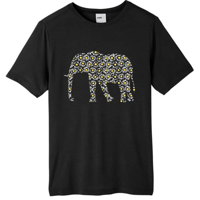 Elephant Lovers Graphic Design Daisy Flower Print Theme Gift ChromaSoft Performance T-Shirt