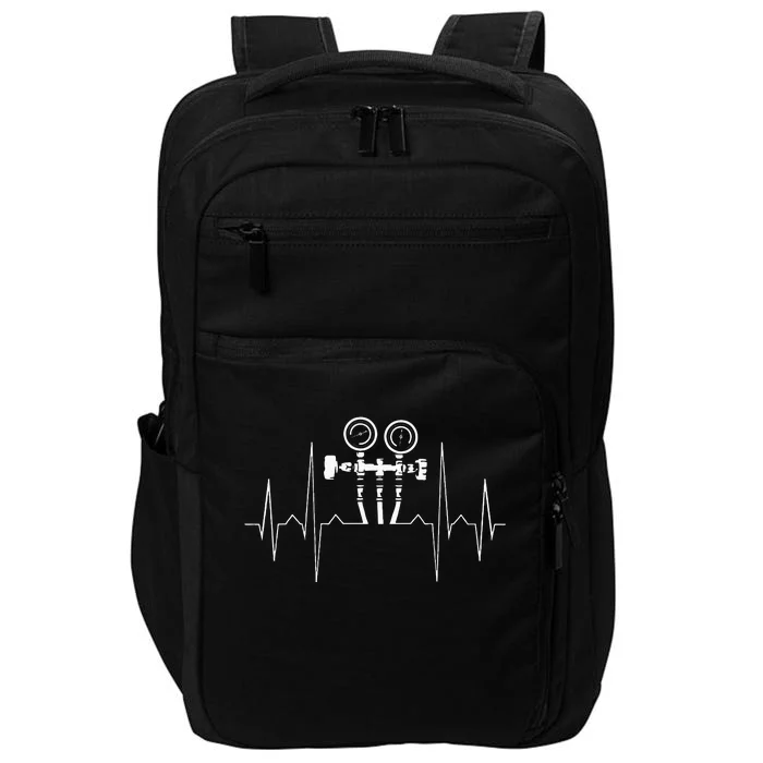 EKG Line Heartbeat HVAC Technician HVAC Tech Impact Tech Backpack