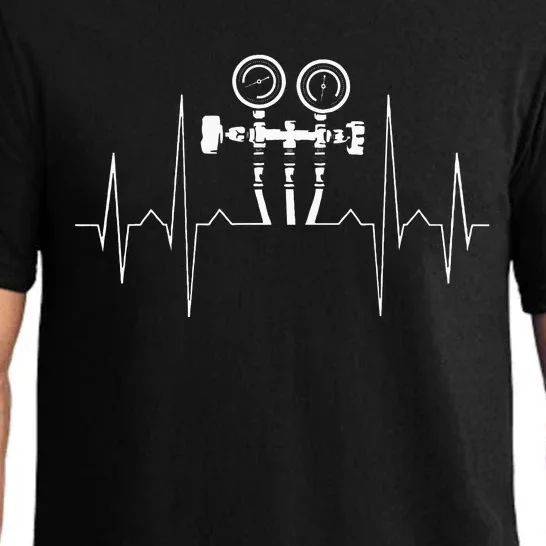 EKG Line Heartbeat HVAC Technician HVAC Tech Pajama Set