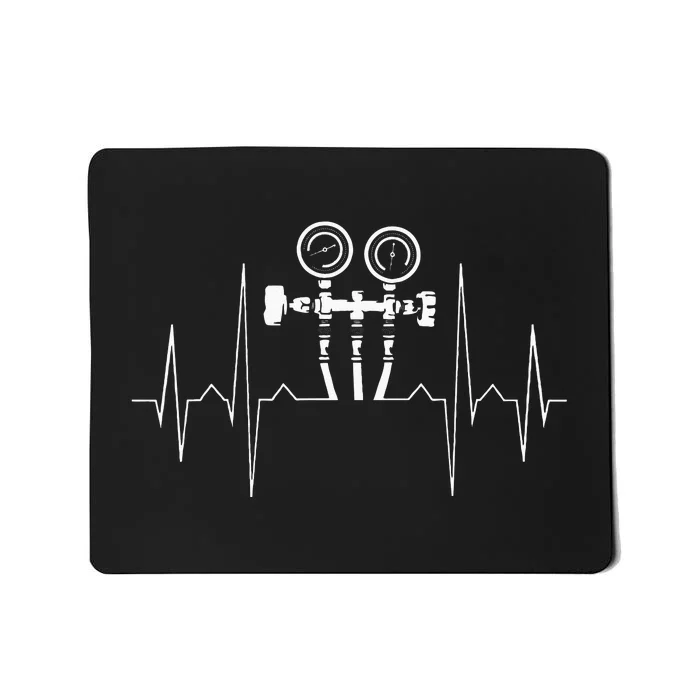 EKG Line Heartbeat HVAC Technician HVAC Tech Mousepad