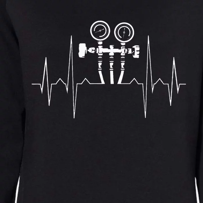 EKG Line Heartbeat HVAC Technician HVAC Tech Womens California Wash Sweatshirt