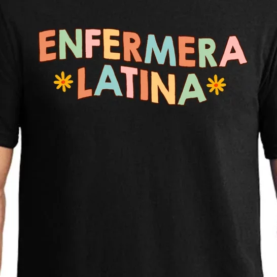 Enfermera Latina Hispanic Spanish Nurse Life Nursing Groovy Gift Pajama Set