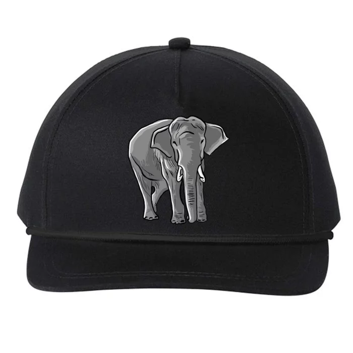 Elephant Love Illustration For Elephant Lovers Snapback Five-Panel Rope Hat