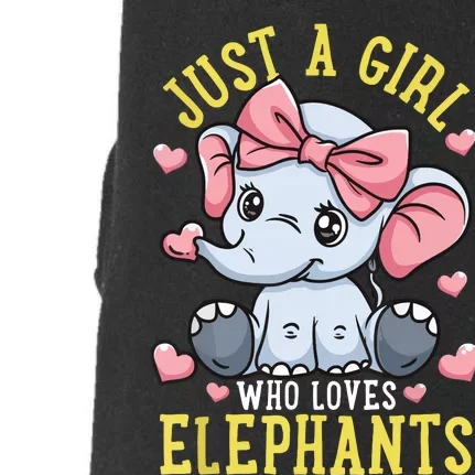 Elephant Lover Just A Who Loves Elephants Doggie 3-End Fleece Hoodie