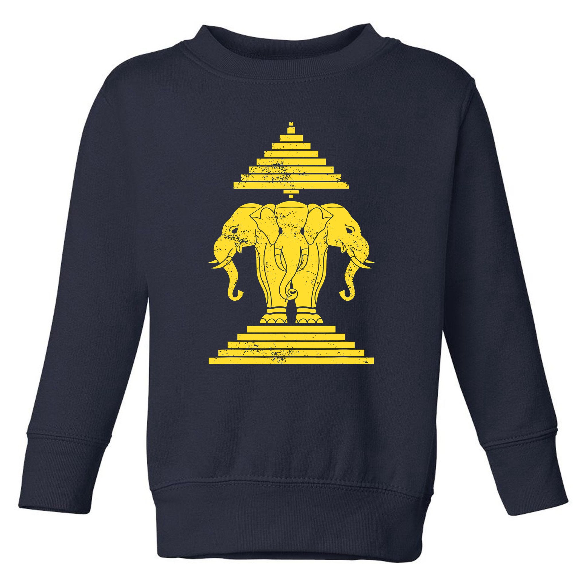 Erawan Laos Kingdom Three Headed Elephant Toddler Sweatshirt